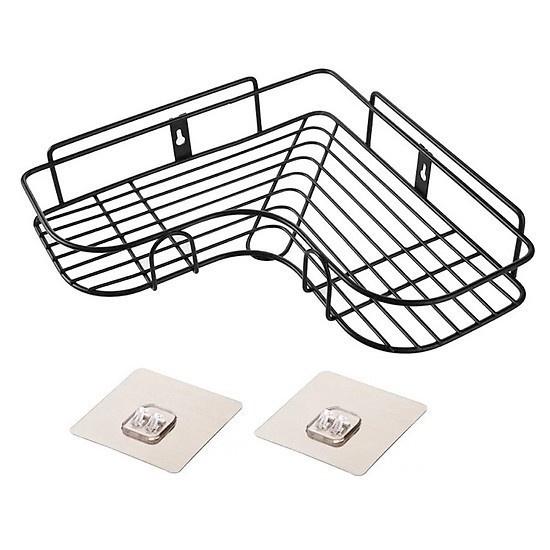 KỆ SẮT DÁN GÓC TƯỜNG ĐA NĂNG _ KỆ ĐỂ ĐỒ NHÀ TẮM, NHÀ BẾP DÁN TƯỜNG - Kho Sỉ Nhật Minh