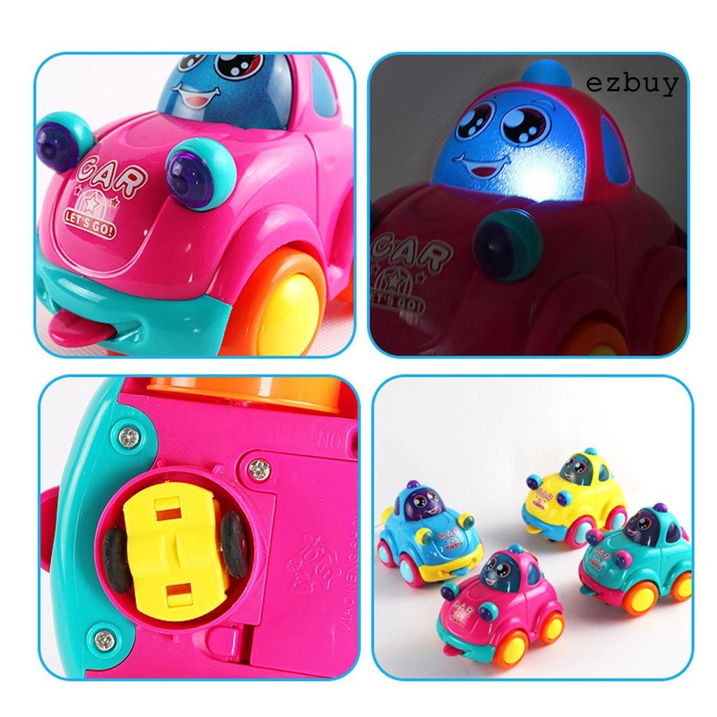 EY-Baby Cute Cartoon Multifunctional Universal Wheel Toy Car with Sound Light