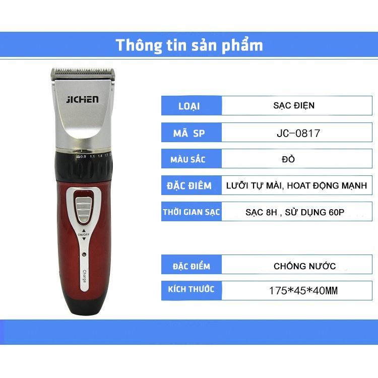 Tông đơ cắt tóc gia đình Jichen 0817 cao cấp có sẵn pin sạc được trong tonder