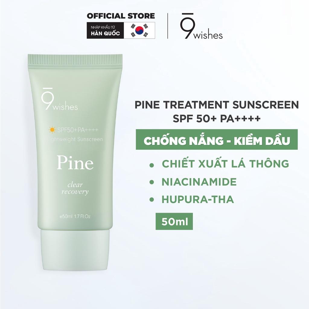 9 Wishes Pine Treatment Suncreen SPF50+ PA++++ 50ml