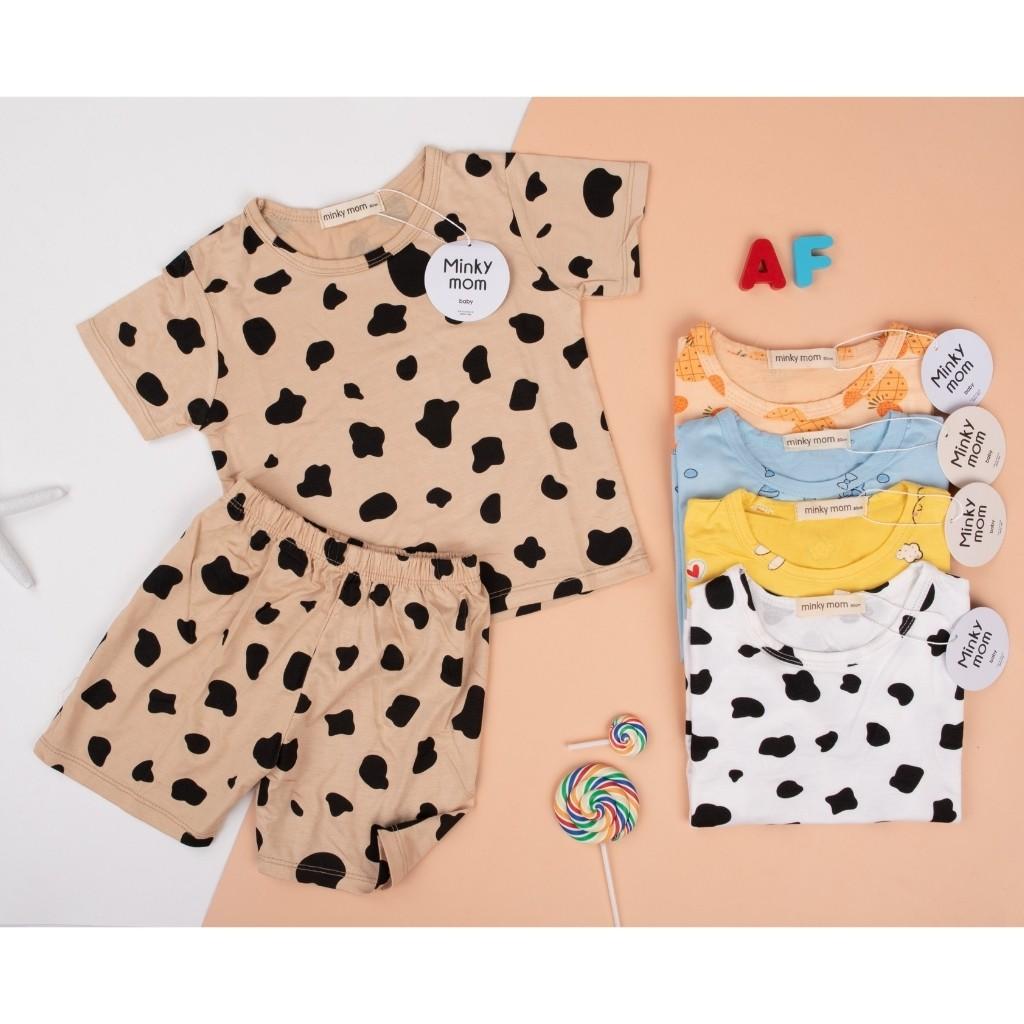 Bộ Cộc Tay Cho Bé FREE SHIP Bộ Minky Mom Cộc Tay Chất Thun Lạnh siêu mềm mịn thoáng mát .