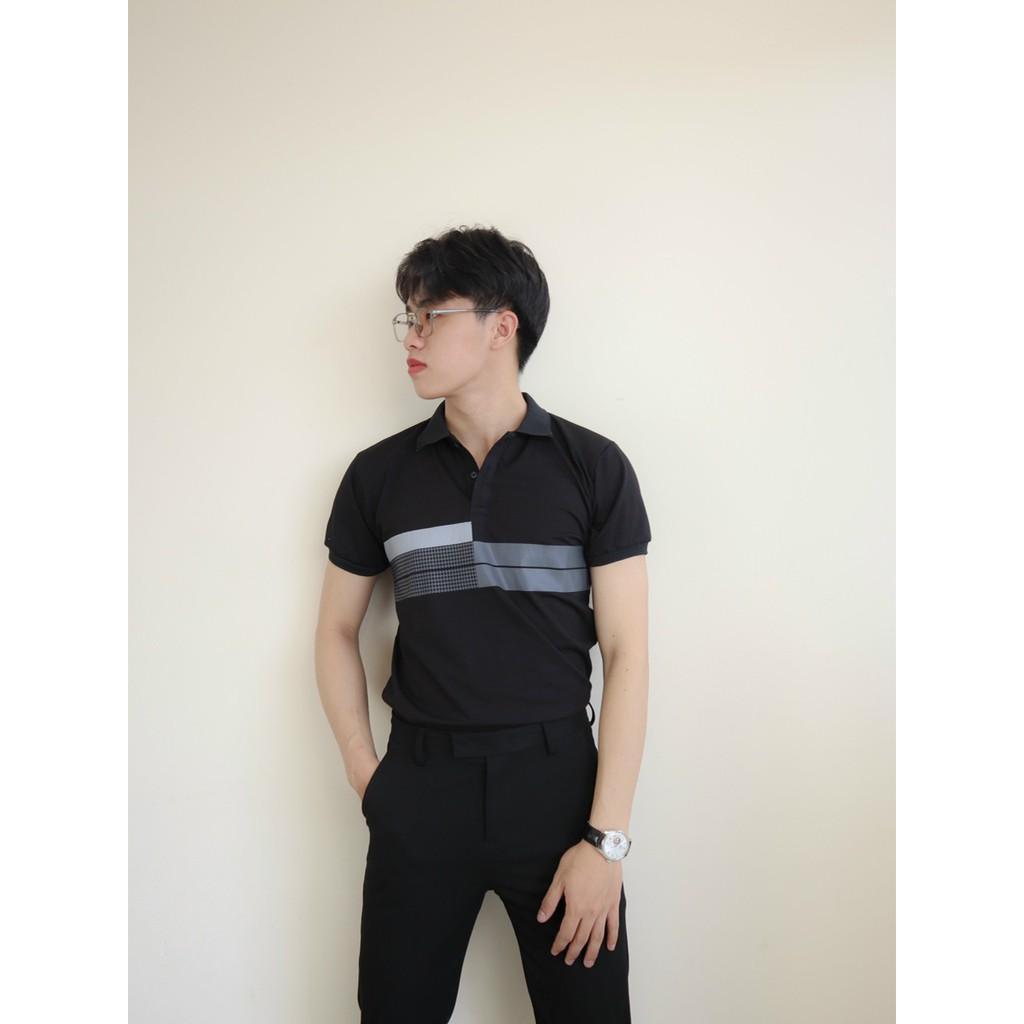 Áo thun cổ trụ ngắn tay tôn dáng chuẩn body