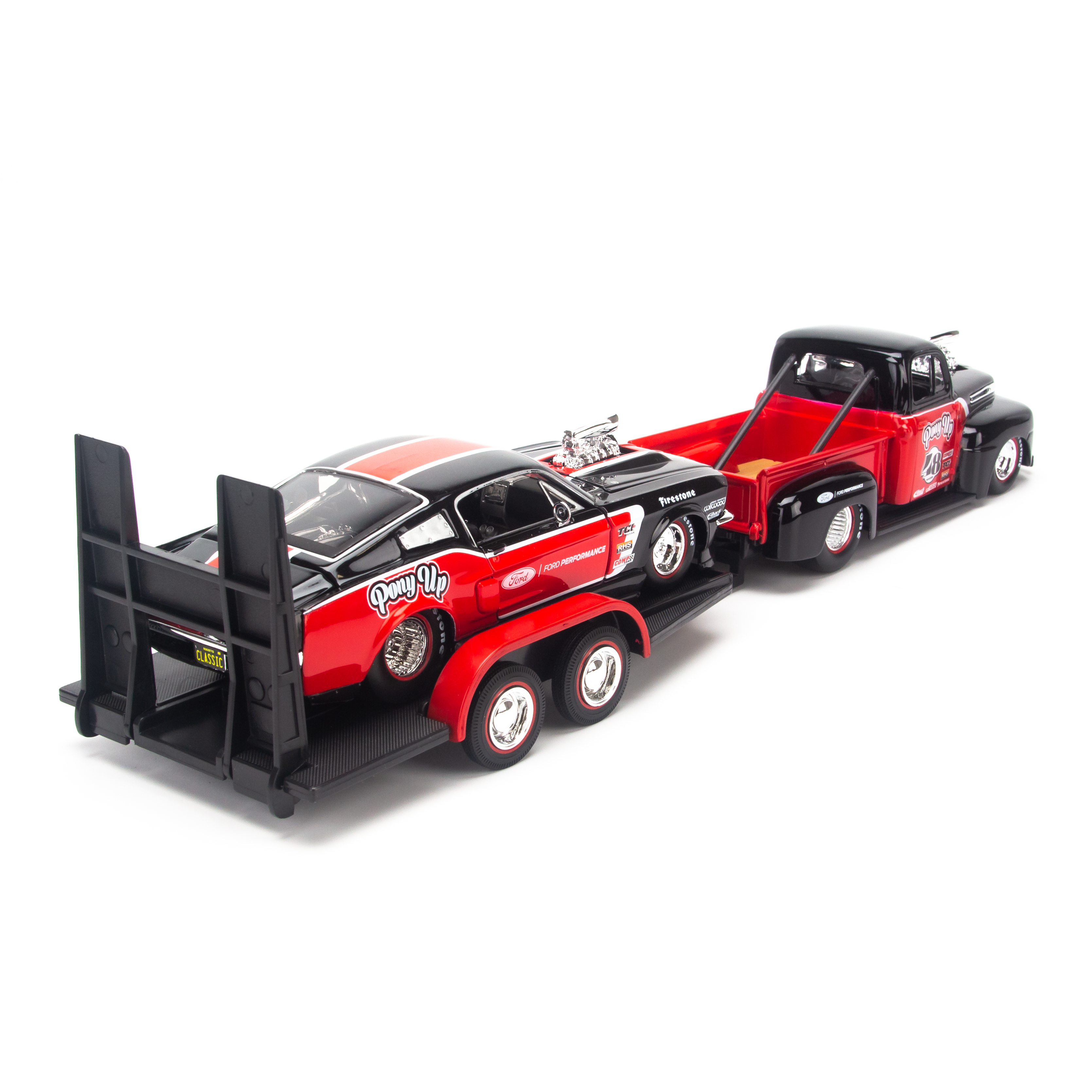 Mô hình xe Elite Transport Ford 48 F1 Pick up + 67 Mustang GT 1:24 Maisto - 32751