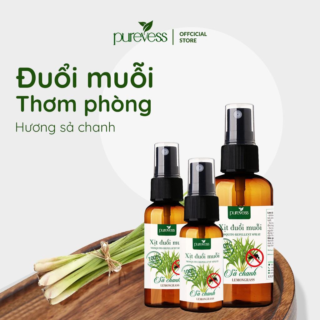 Tinh dầu đuổi muỗi Purevess, dạng xịt, giúp thư giãn, thơm phòng và ngủ ngon