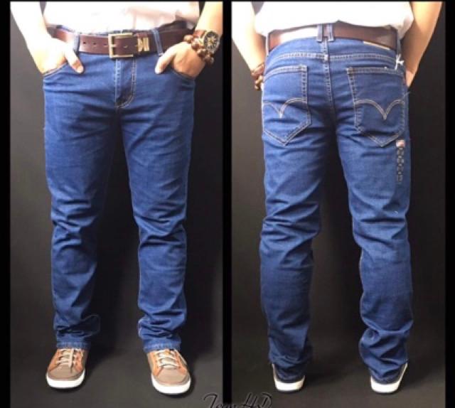 quần jeans dài ống suông trung niên