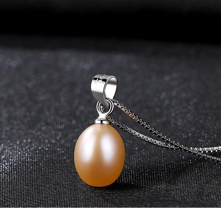 Dây chuyền vòng cổ ngọc trai thật bạc S925 kiểu đơn giản