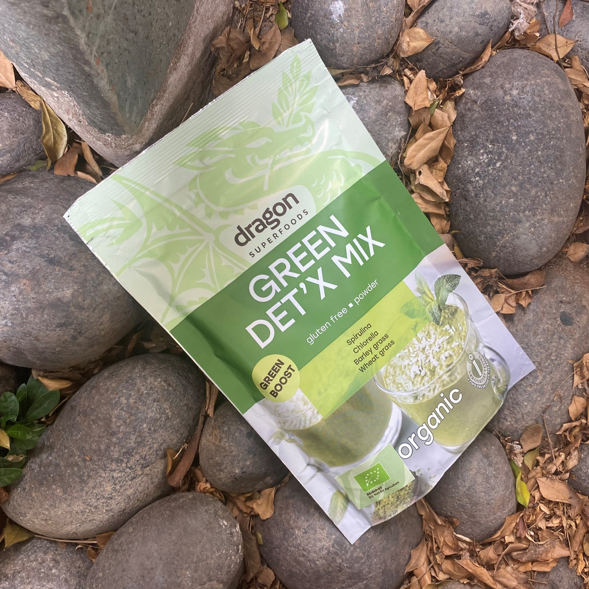Hình ảnh Hỗn hợp bột xanh detox hữu cơ Green detox organic Dragon Superfoods 200g (spirulina, chlorella, cỏ lúa mì, cỏ lúa mạch) 