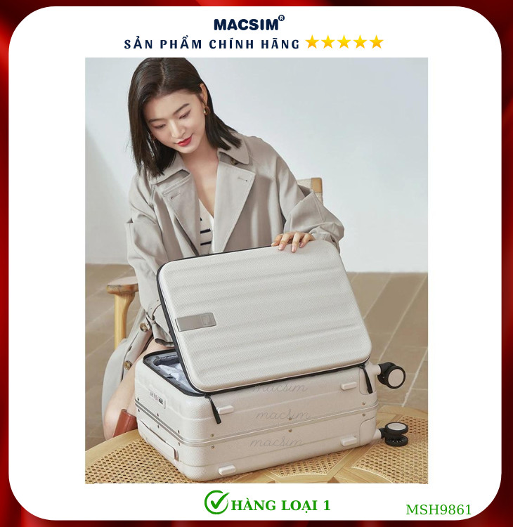 Vali cao cấp Macsim Hanke MSH9861 size 24 màu trắng- Hàng loại 1