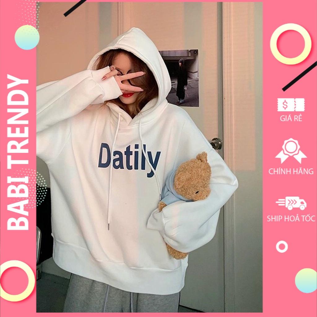 Áo hoodie nam nữ áo khoác Datlity phong cách ovesize nỉ siêu đẹp Unisex Form Rộng – ST11 - babitrendy