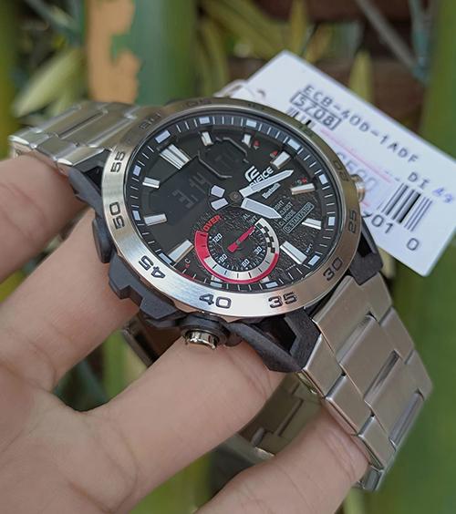 Đồng Hồ Nam Dây Thép Casio Edifice ECB-40D-1A Bluetooth | ECB-40D-1ADF Chính Hãng