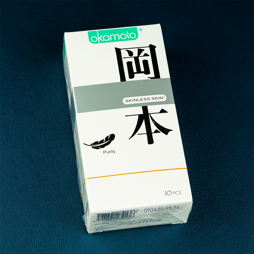 Hộp 10 Bao Cao Su Siêu Mỏng Okamoto Purity