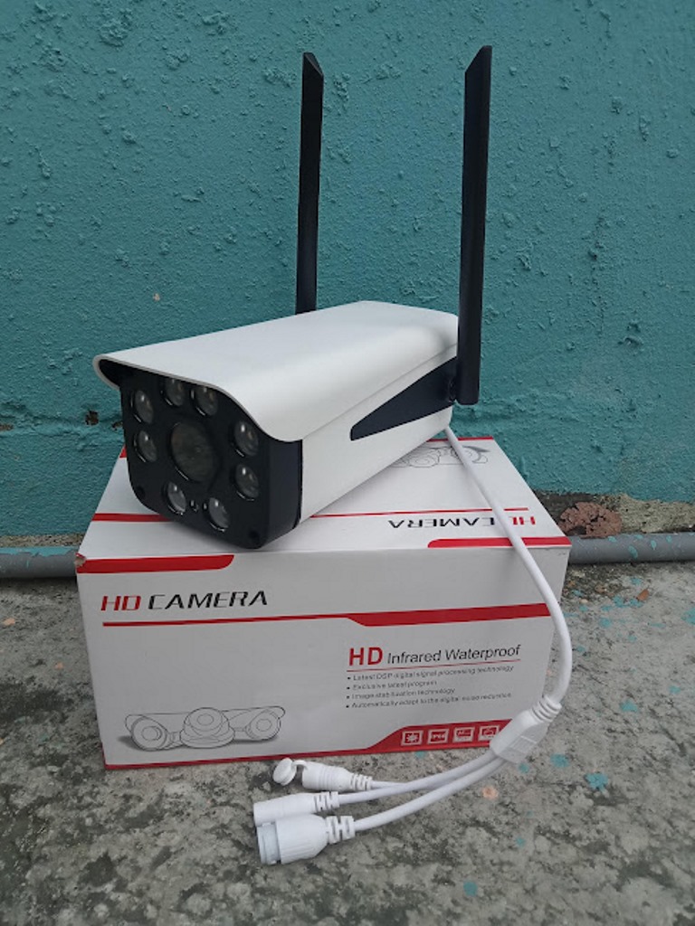 Camera IP Wifi 3.0Mps Thân Ngoài Trời Chống Nước 8 LED
