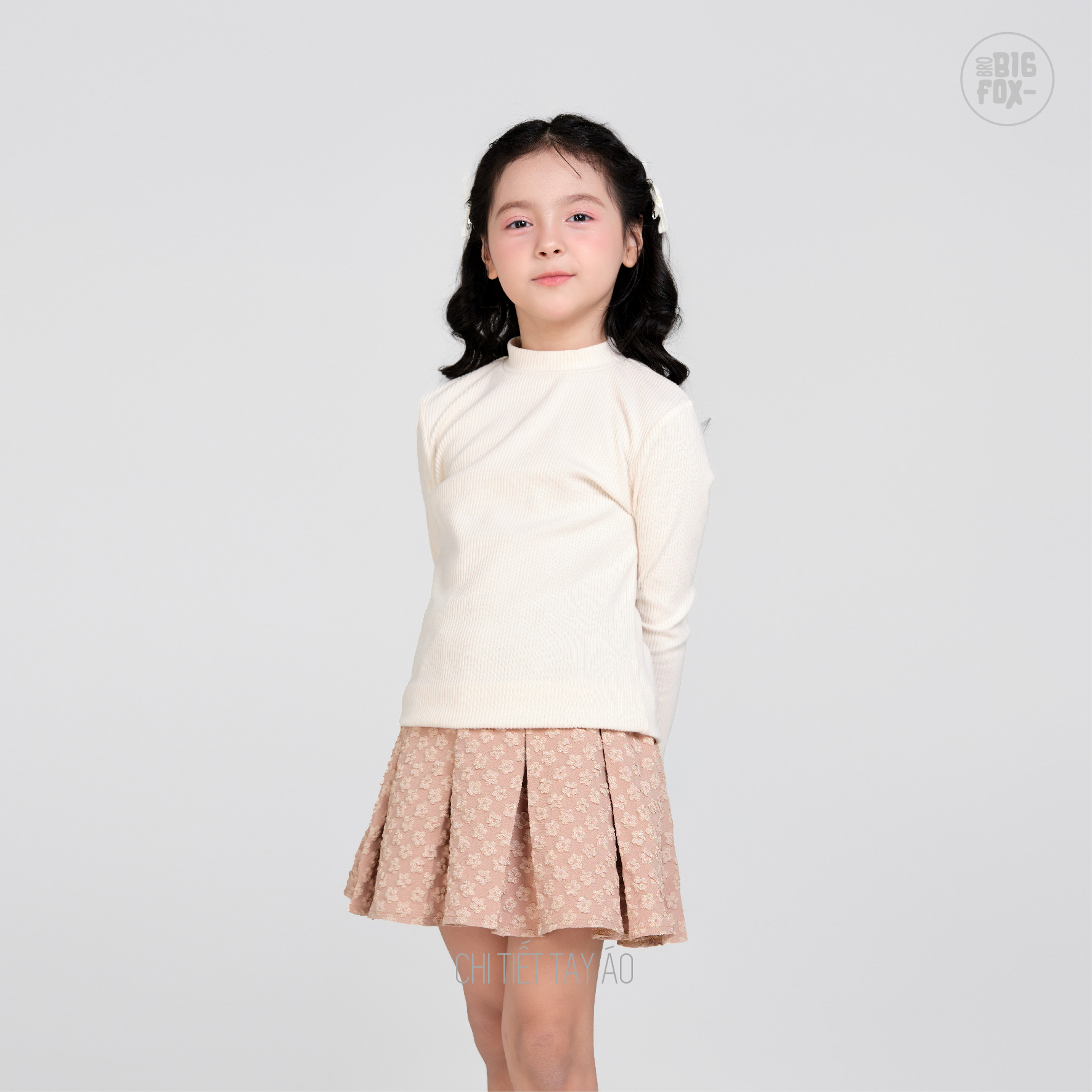 Chân váy bé gái xếp ly Bigfox Miss Meow size đại có quần bảo hộ cho trẻ em 7-11 tuổi 25-35kg