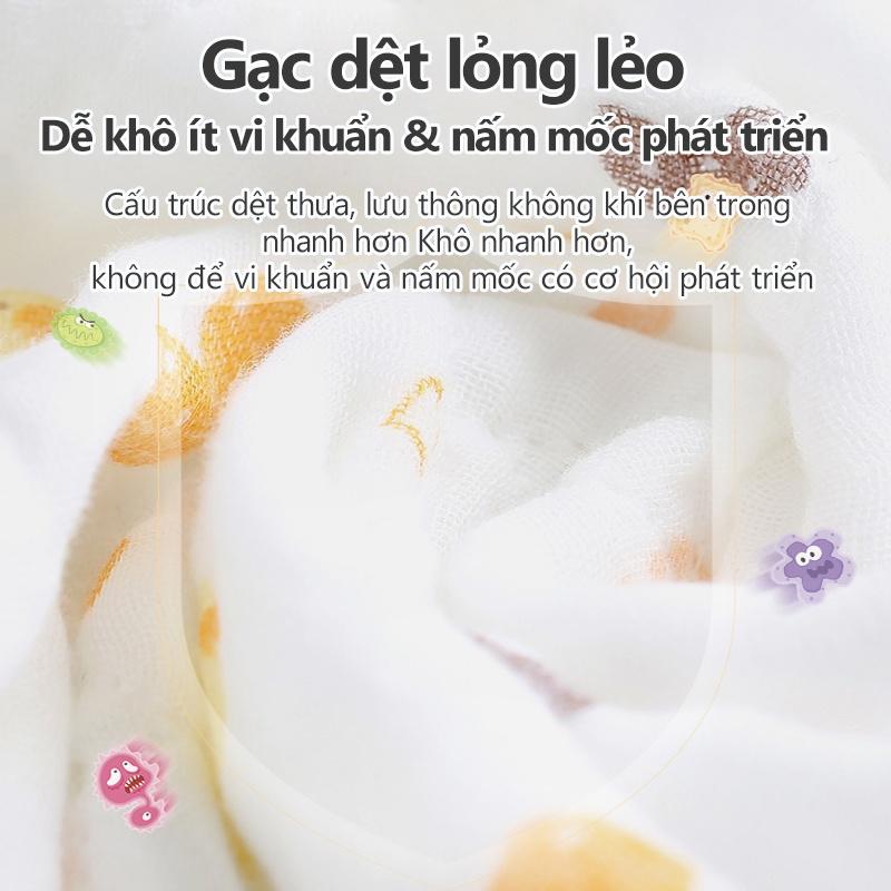 [Einmilk.ân ninh]Khăn tắm cho trẻ mới biết đi / trẻ sơ sinh siêu mềm 6 lớp 100% cotton nhanh khô thấm hút cao QBTS