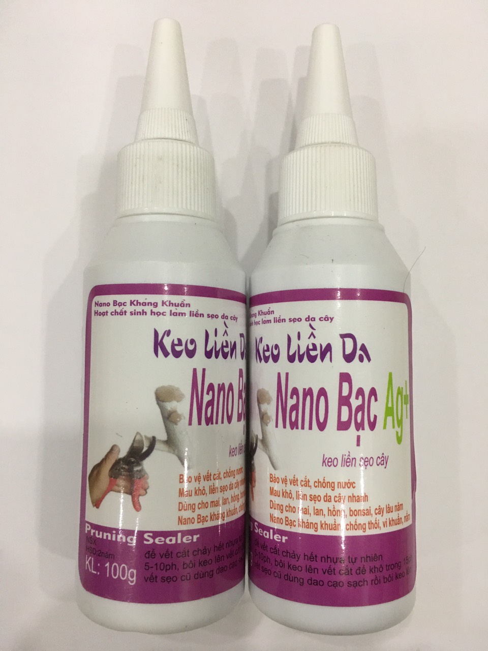 Keo liền sẹo cây NANO BẠC kháng khuẩn dùng cho hoa Lan - Hồng - hoa cảnh và cây trồng lâu năm