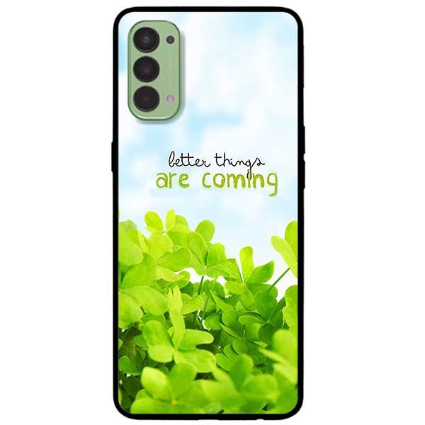 Hình ảnh Ốp lưng dành cho Oppo Reno 4 mẫu Cỏ Xanh Và Chữ