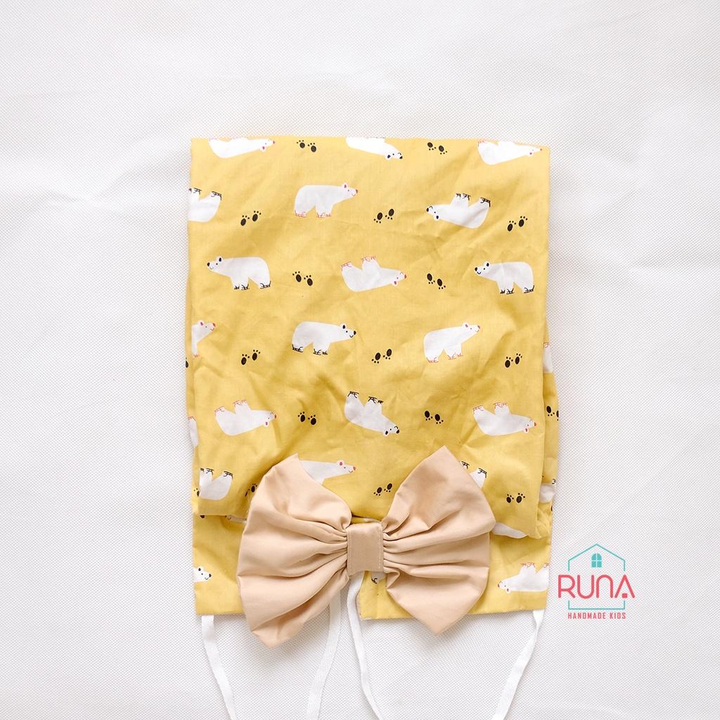 Vỏ nôi ngủ chung giường Runa Kids chất liệu 2 mặt cotton Hàn 100% + Satin cao cấp thoáng mát an toàn cho bé (chỉ có vỏ)