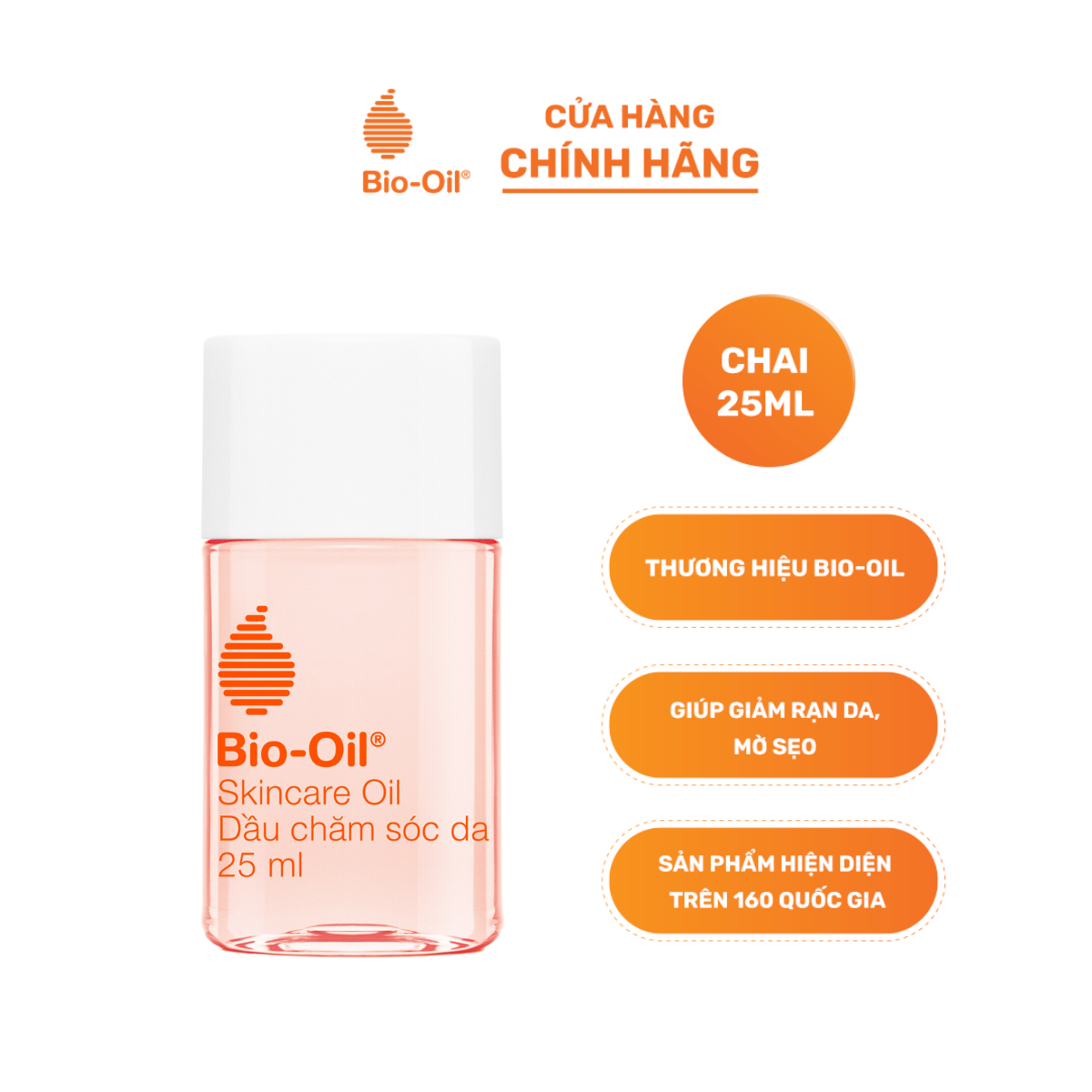 Dầu chăm sóc da giúp cải thiện rạn da, mờ sẹo và đều màu da - BIO-OIL SKINCARE OIL (chai 25ml)