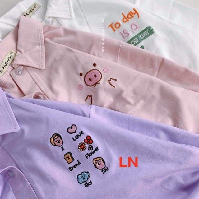 Áo polo logo in hình nhỏ THV876