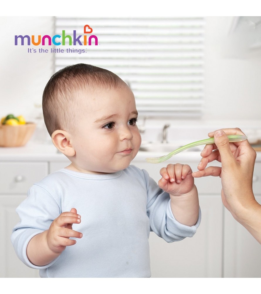 Bộ 2 Thìa Mềm Silicone Munchkin Cho Bé