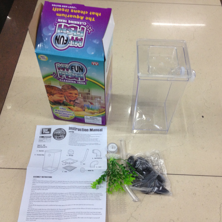 Bể Cá Mini Có Vòi Tự Làm Sạch Kèm Đèn LED - My Fun Fish