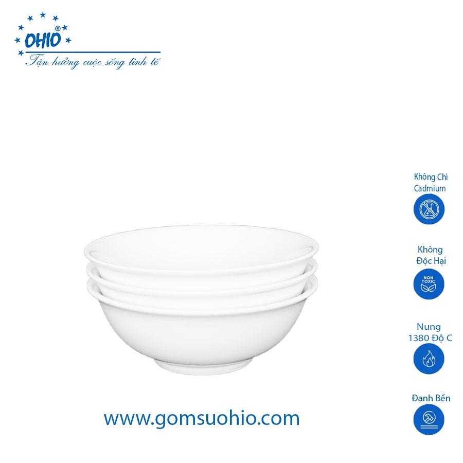 Tô LOE 15cm Sứ Trắng OHIO