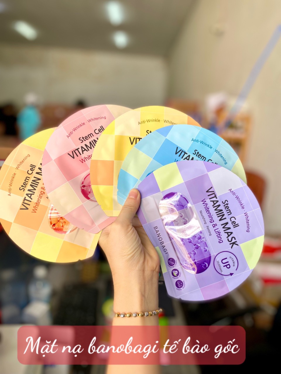 COMBO 10 MIẾNG MẶT NẠ BANOBAGI VITAMIN MASK STEM CELL WHITERNING & AC CARE 2022