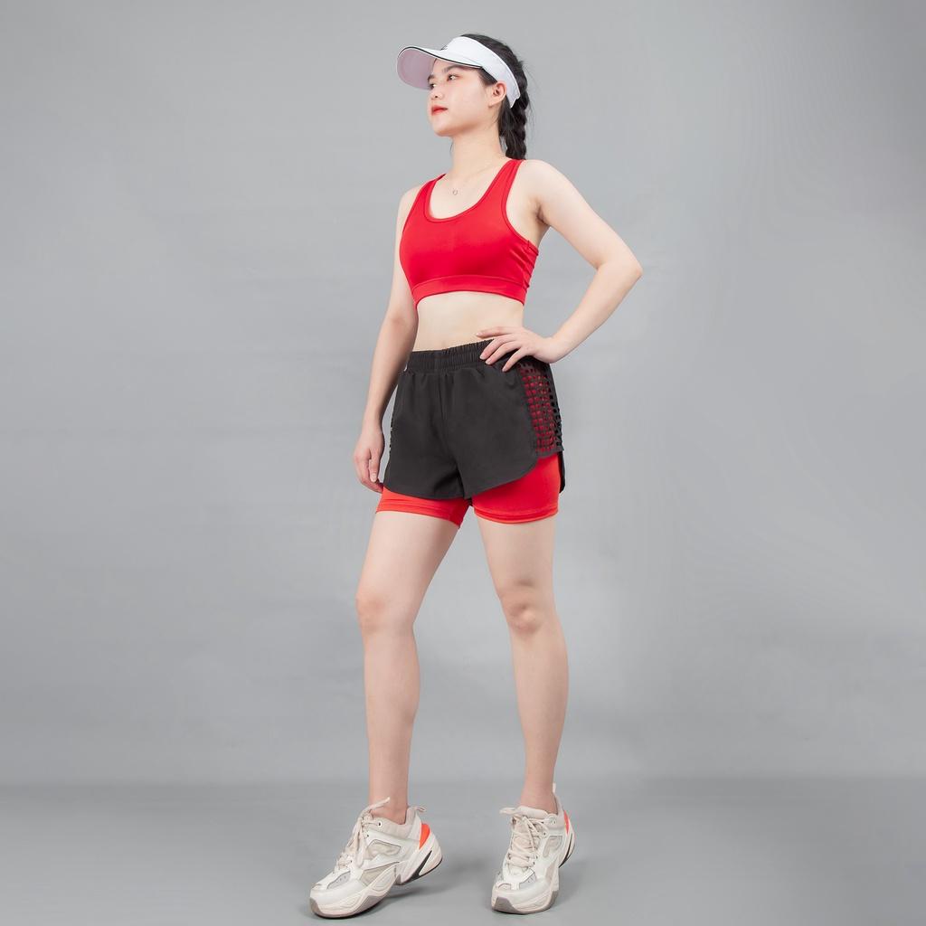 Bộ đồ tập Gym Aerobic, Quần đùi boxer, Áo bra Gladimax thể thao