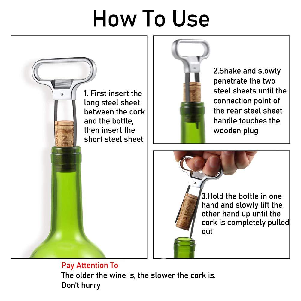 Multifunks Wine Corkscrew Chai mở thép không gỉ hai nút nút chai cho chai rượu vang, rượu sâm banh, bia