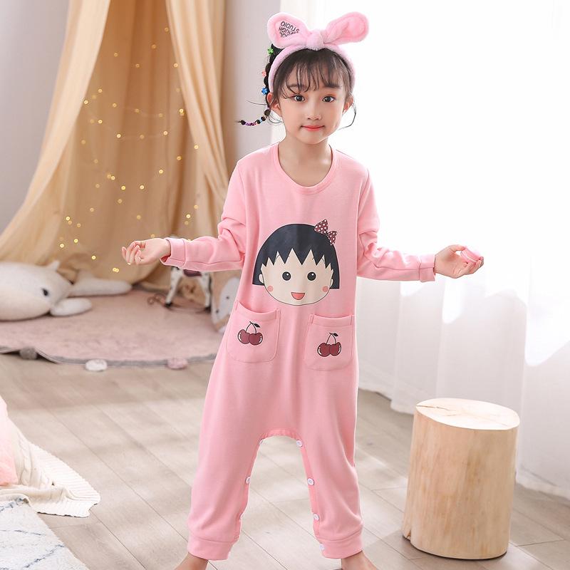 Mùa Thu Chăn Ngủ Cotton Túi Ngủ Hoạt Hình Cho Bé Bé Trai Quần Áo Cho Bé Gái Bộ Đồ Ngủ Trẻ Em Quần Áo Liền Quần Mùa Đông Homewear