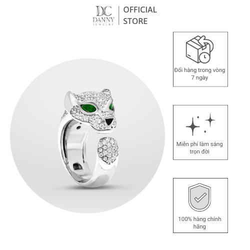 Nhẫn Danny Jewelry Bạc Thổ Nhĩ Kỳ Xi Rhodium Đính Đá CZ & Đá Zircon Biểu Tượng Con Báo N0002TNK