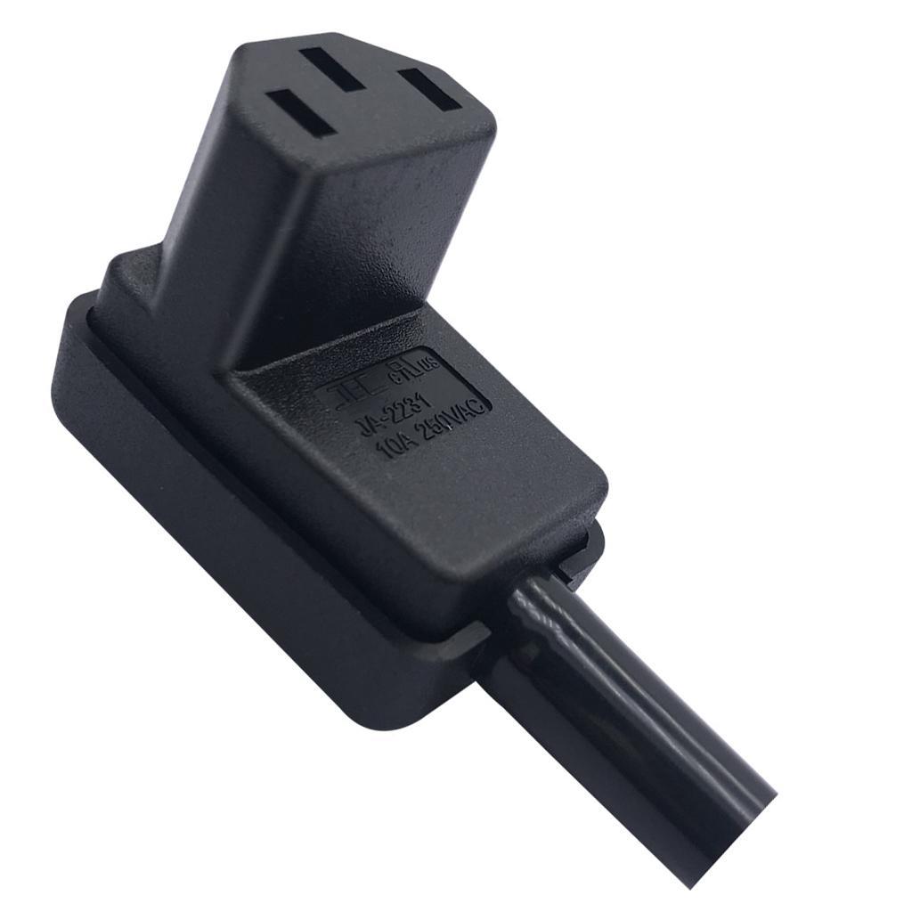 2Pcs C13 90 Degree IEC 320 C13 Female Plug Power Cable Adapter Connector