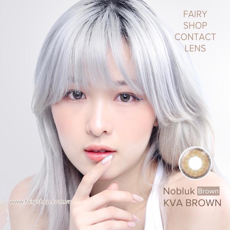 Kính Áp tròng Nobluk brown Kva brown 14.0mm - FAIRY SHOP CONTACT LENS độ 0 đến 8