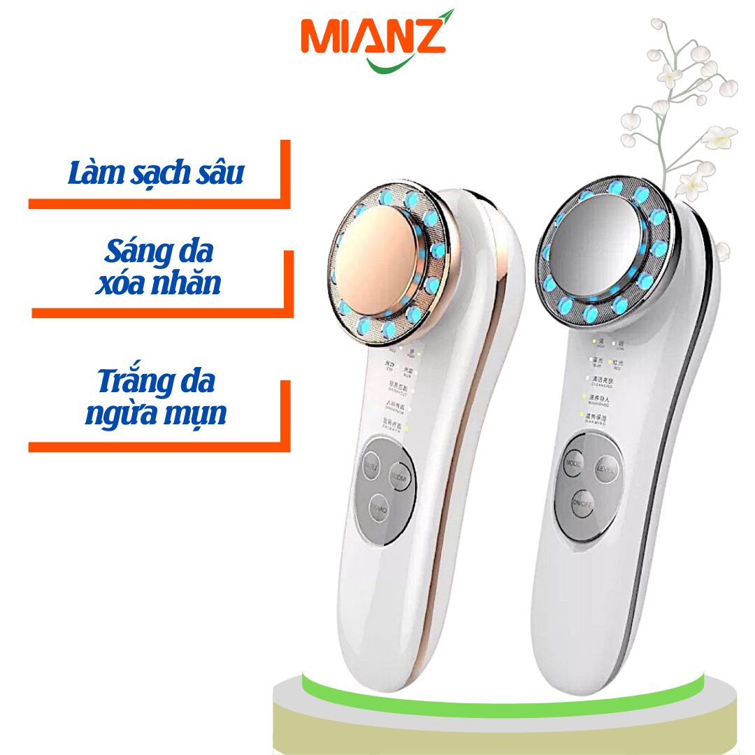 Máy massage mặt MIANZ nâng cơ điện di tinh chất mát xa mặt, làm sạch, trẻ hóa chăm sóc da mặt