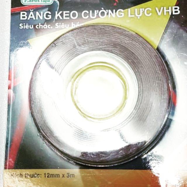 BĂNG KEO SIÊU CHẮC 2 MẶT 12x1x3M