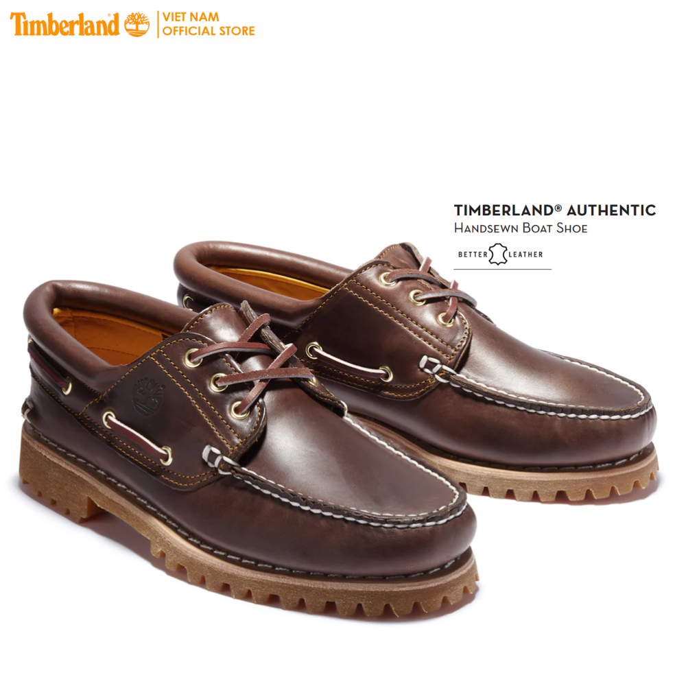 Timberland Giày Lười Nam - Men's Authentics 3 Eye Classic Md Brown Full Grain TB03000322