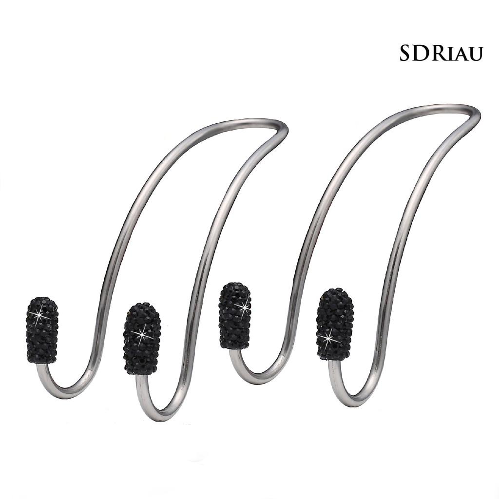 Bộ 2 Móc Treo Đồ Gắn Sau Ghế Xe Hơi Bằng Thép Không Gỉ