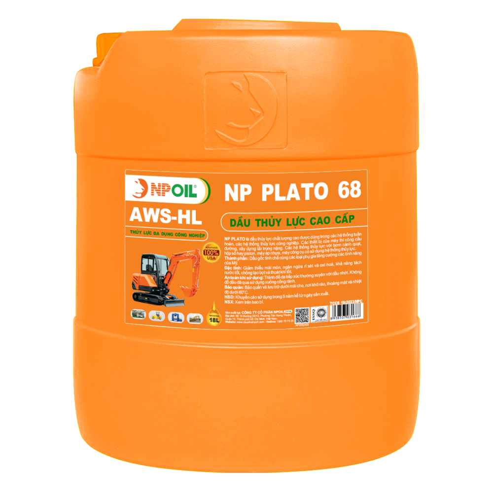 Dầu Thủy Lực NP PLATO 68 HL/HM - 18L (Xô/Can)