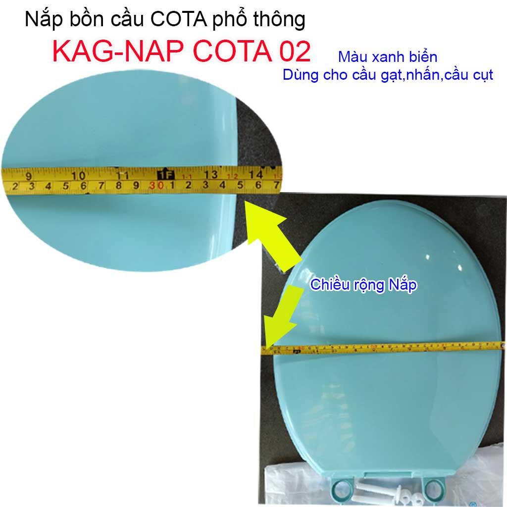 Nắp đậy bàn cầu Cota, Nắp bồn cầu phổ thông màu xanh biển KAG-NAP Cota02