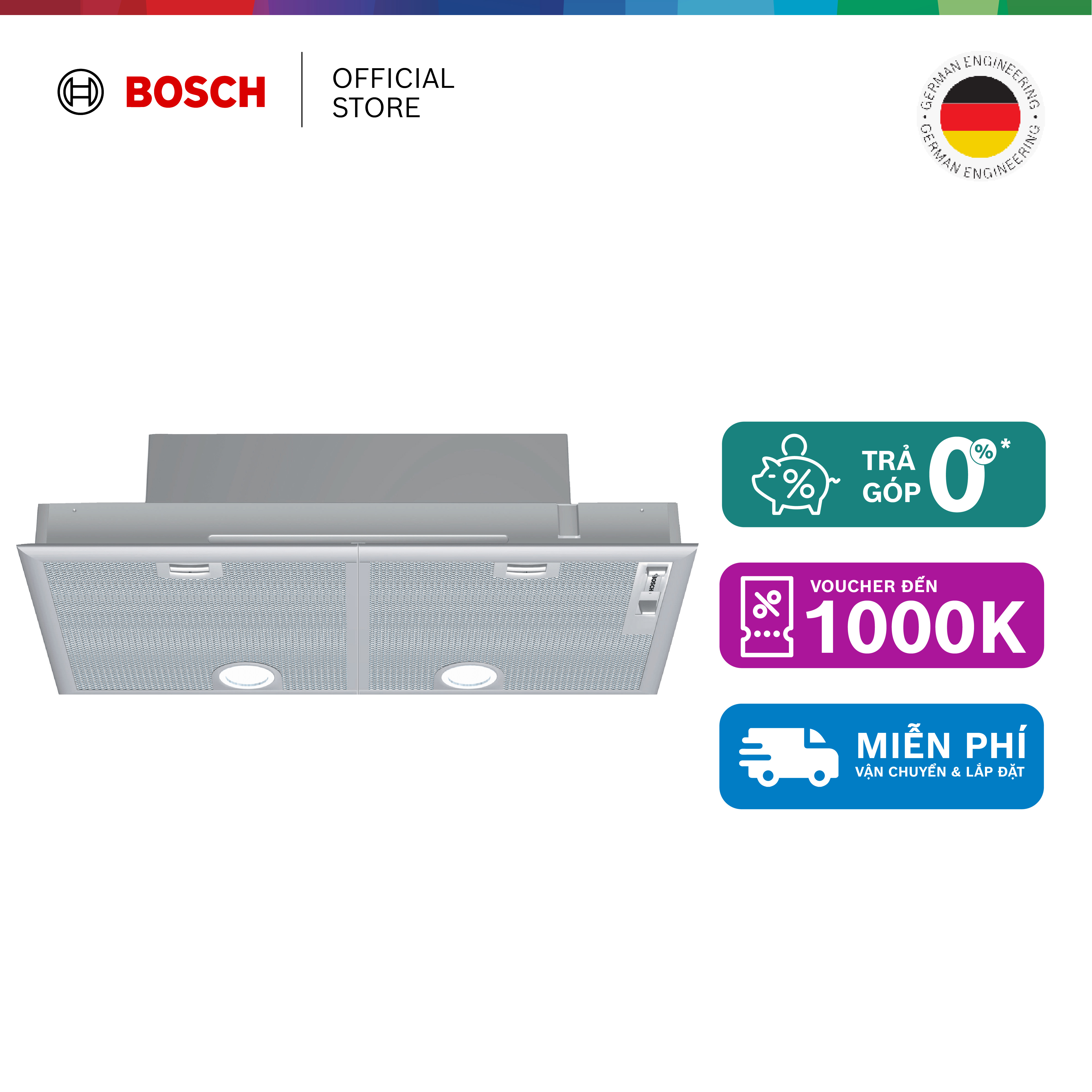 Máy hút mùi âm tủ Bosch DHL755BL - Series 4 (70cm) - Hàng chính hãng