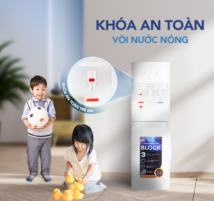 Cây nước nóng lạnh hút bình Hòa Phát HHC383 - Bảo hành 28 tháng - Hàng chính hãng