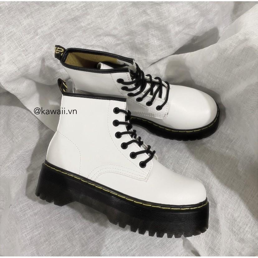 HIGH BOOTS (Phiên bản Đen &amp; Trắng ) - CỔ CAO ĐẾ DÀY 5CM CAO CẤP ( Ảnh thật shop tự chụp )