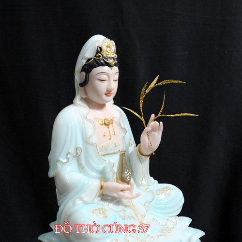 Tượng Quan Âm Bồ Tát - XANH NHẠT