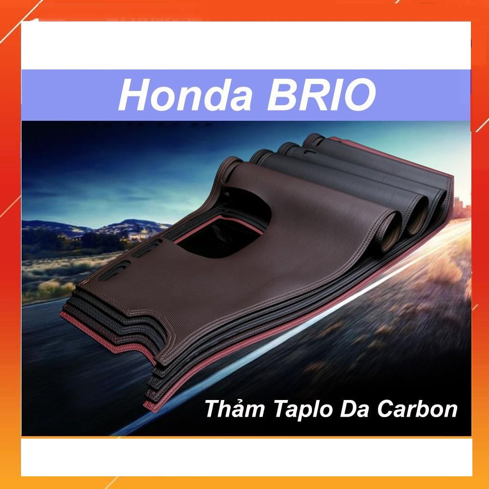 Thảm Taplo Da Carbon Dành Cho Xe Honda BRIO 2018 2019 2020