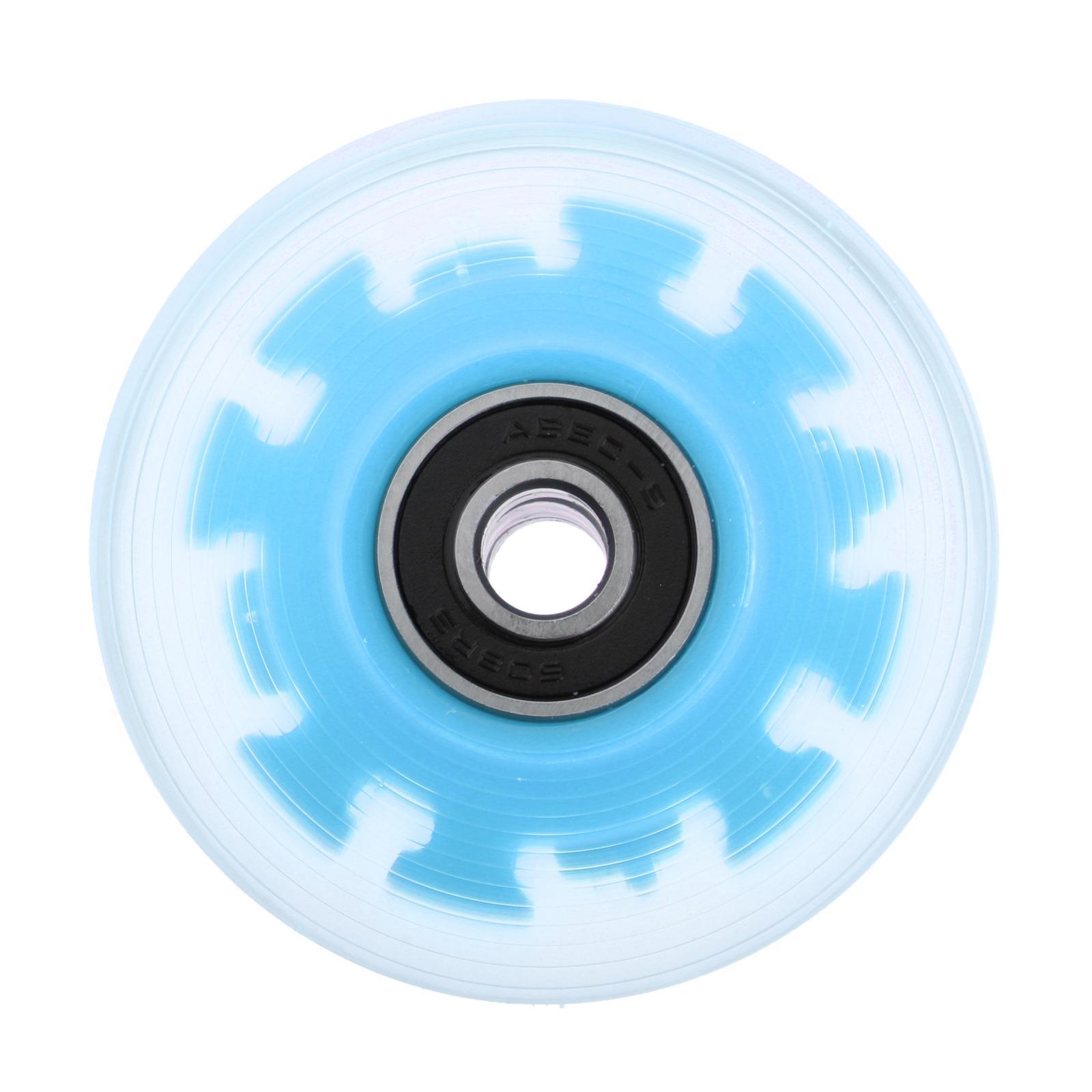 8x Luminous Roller Skate Wheels Light Up with Bearings Double Row Skateboard