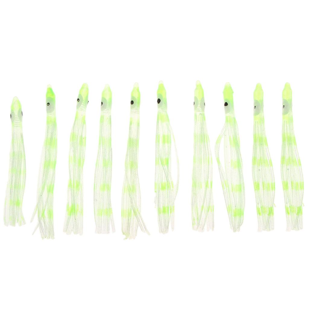 10pcs Fishing Lures Squid Octopus Skirts Lures Soft Baits Crankbaits