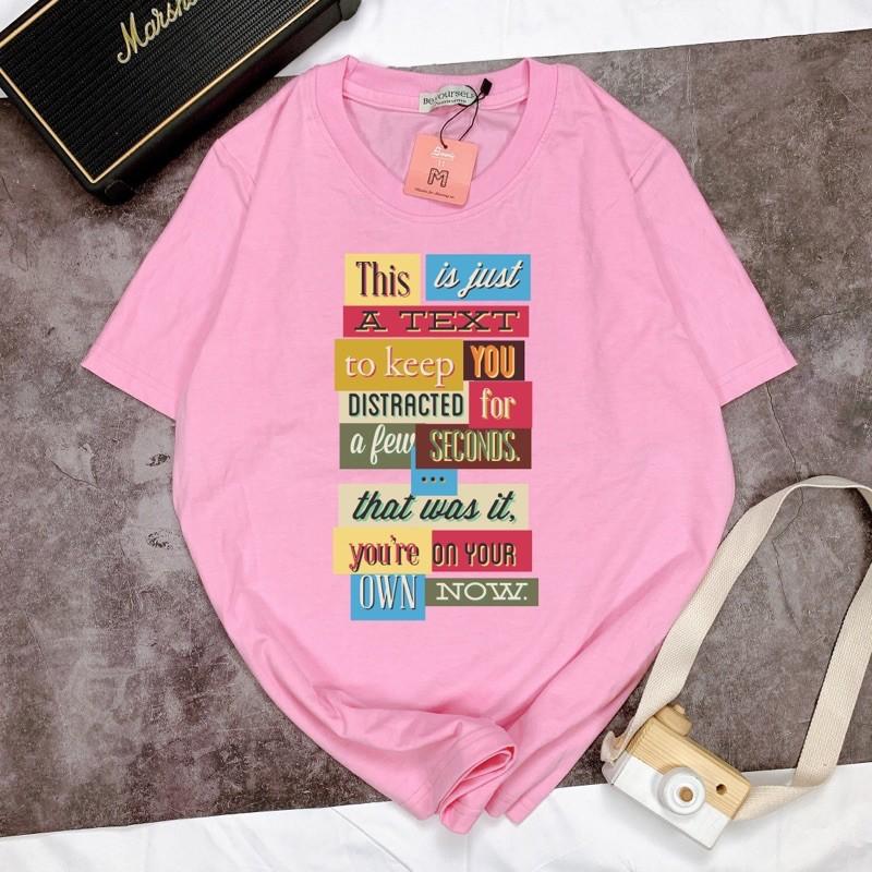 Áo Thun Tay Ngắn UNISEX TEXT Chữ - Hình chụp thật