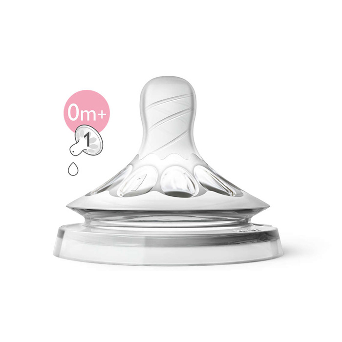 Núm Ty Philips Avent - Núm Vú Philips Avent - Thay Bình Sữa dòng Natural - Đủ Size 1 / 2 / 3 / 4 / Y Lỗ - Tặng 1 Khăn Sữa Gạc Vải thương hiệu Unmei