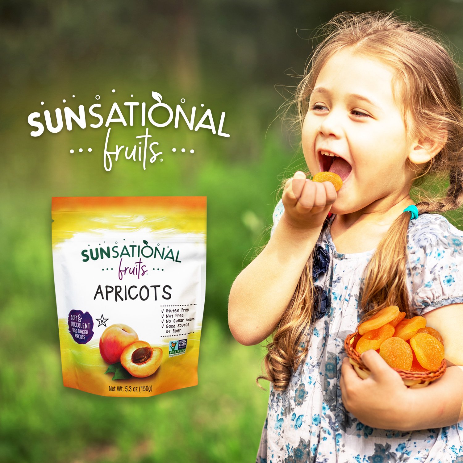 Quả Mơ Giòn Sấy Khô (150g) - Sunsational Fruits Apricots (150g) - không thêm đường, nhiều chất xơ, không chất bảo quản