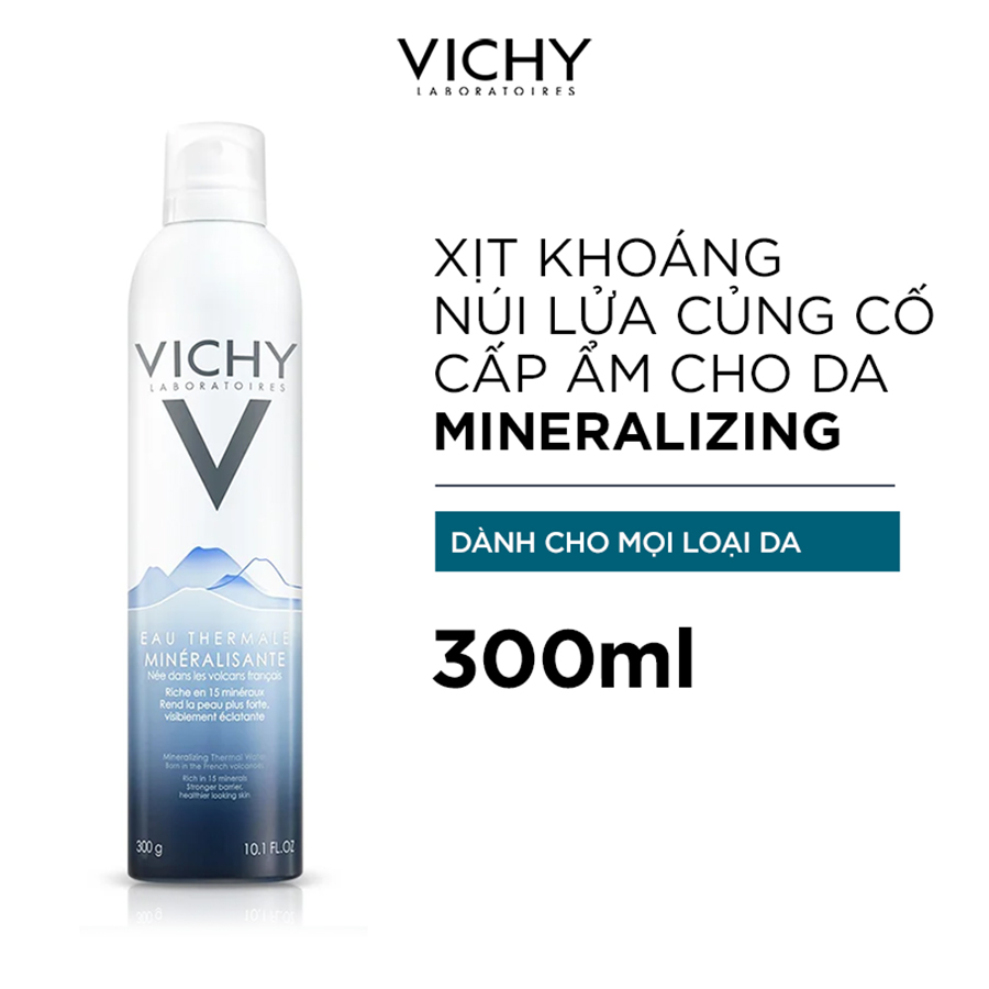 Bộ Xịt Khoáng Dưỡng Da Vichy Mineralizing Thermal Water 300ml Và Sữa Rửa Mặt Dạng Gel Normaderm Physolution Intensive Purifying Gel 50ml